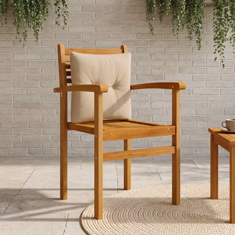 Cuscino per schienale vidaXL PUTTEN in poliestere, colore tortora/grigio/beige