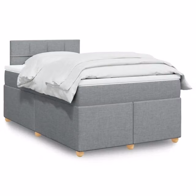 Letto Ibrido Moderno vidaXL in Legno di Pino con Materasso Grigio e Bianco L/P/H: 120 x 200 cm
