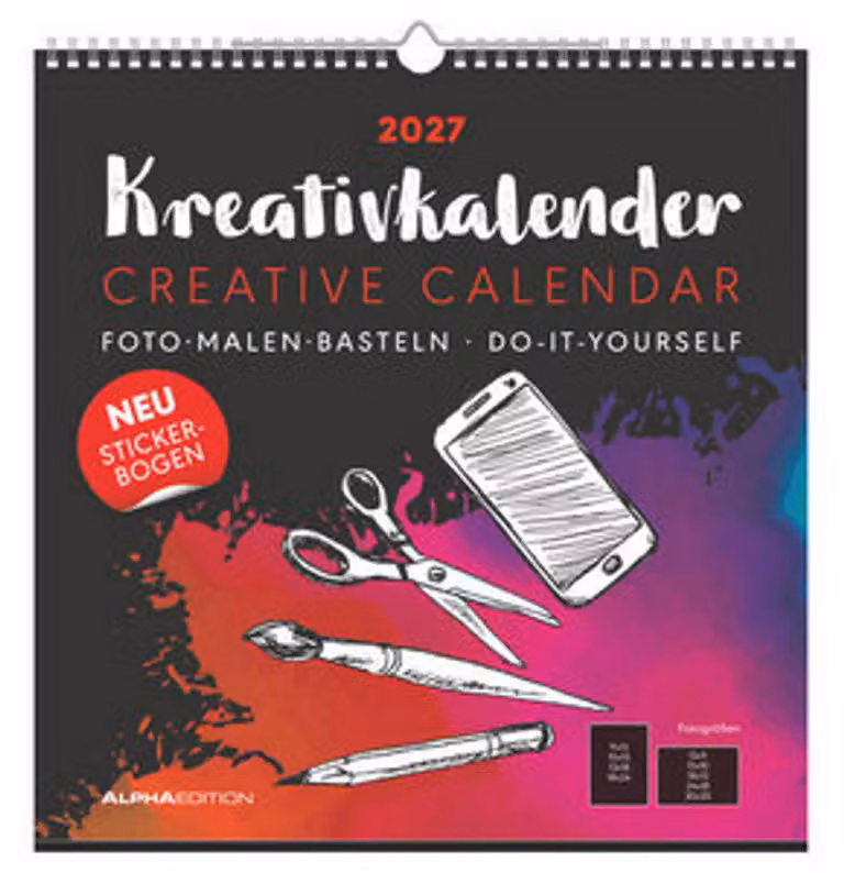 Calendario creativo XL nero 2027