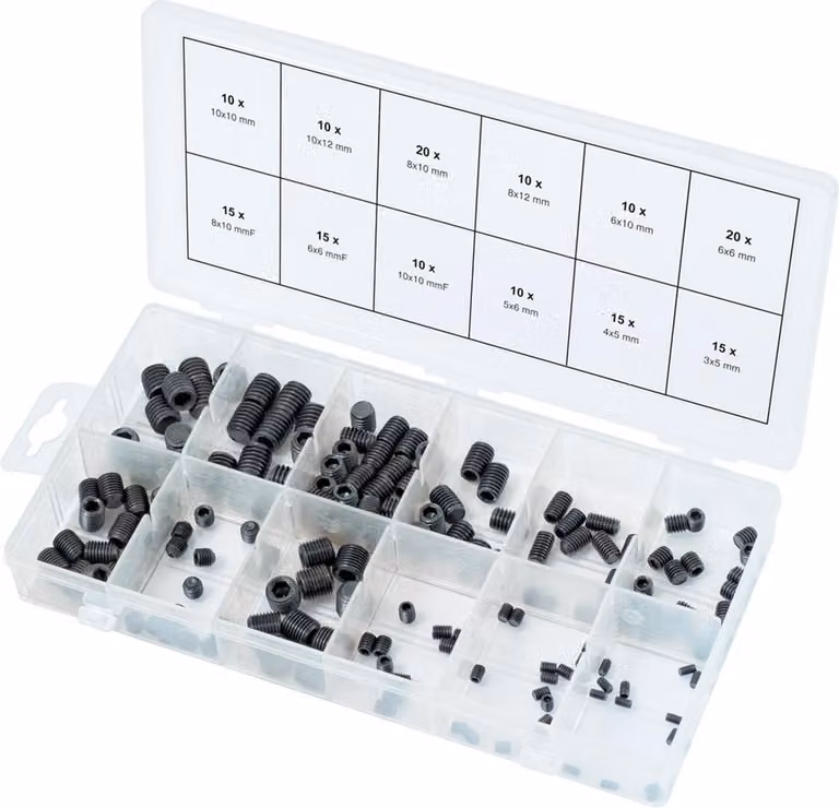 KS TOOLS Assortimento di viti di fissaggio metriche 160 pz - 970.0400