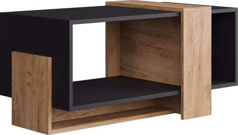 Tavolino Vicco Aven Antracite/Rovere dorato 91.8 x 49 cm, Model 54386