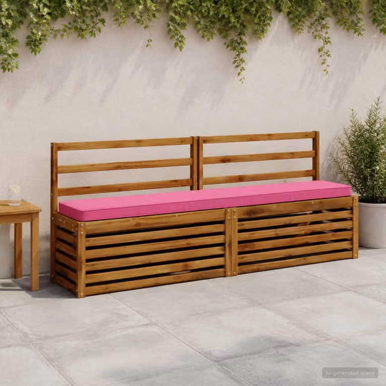 Cuscino per panchina vidaXL VUGHT in poliestere rosa con rivestimento rimovibile e lavabile