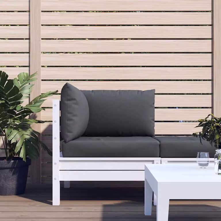 Set di 3 cuscini per pallet vidaXL in tessuto Oxford antracite, impermeabili e traspiranti, L/P/H: 60 x 60 x 6 cm