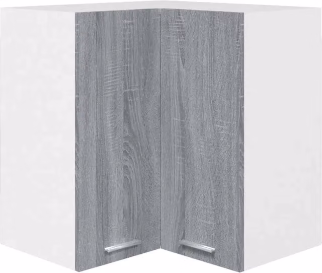 Mobile angolare moderno HELLOSHOP26 per cucina o soggiorno in legno composito grigio opaco L/P/H: 57 x 57 x 60 cm