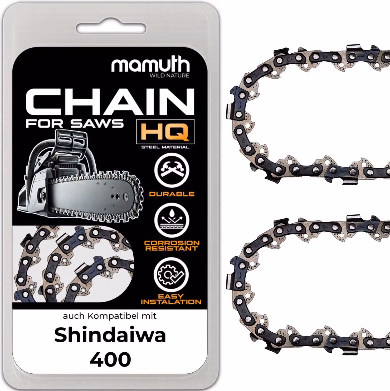 2 catene per motosega 40 cm 1,5 mm 0,325" 66 TG per Shindaiwa 400