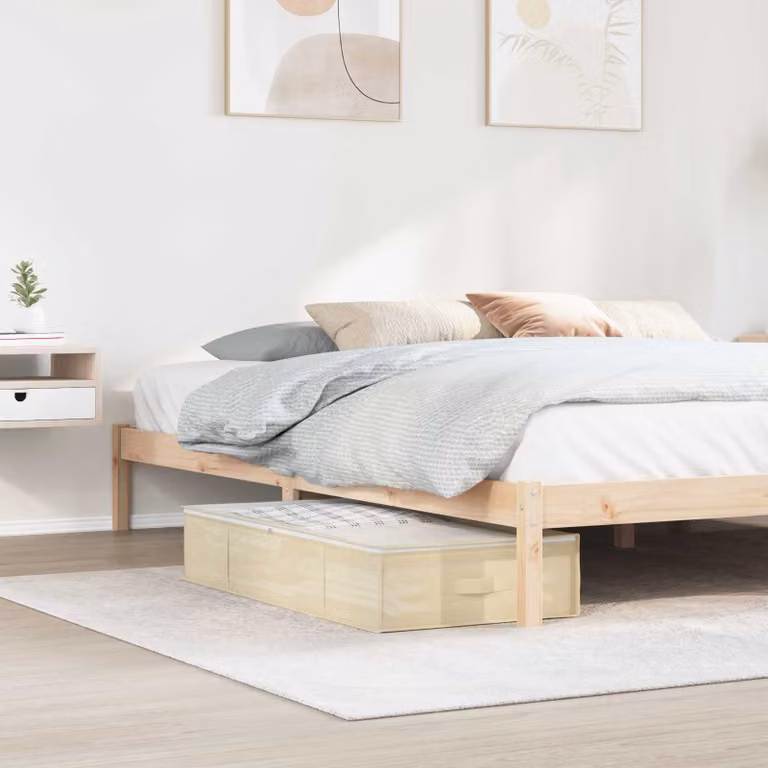 Set di 6 scatole di stoccaggio pieghevoli con finestra trasparente vidaXL, colore beige, ideali per camera da letto e soggiorno