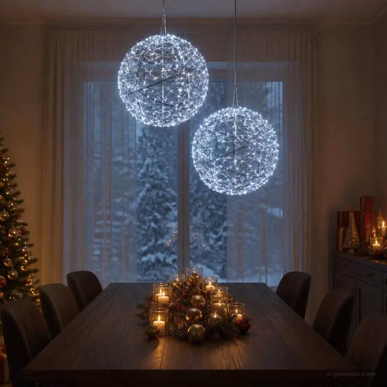 vidaXL Luce a punta di Natale 2 pz 1500 LED Bianco freddo