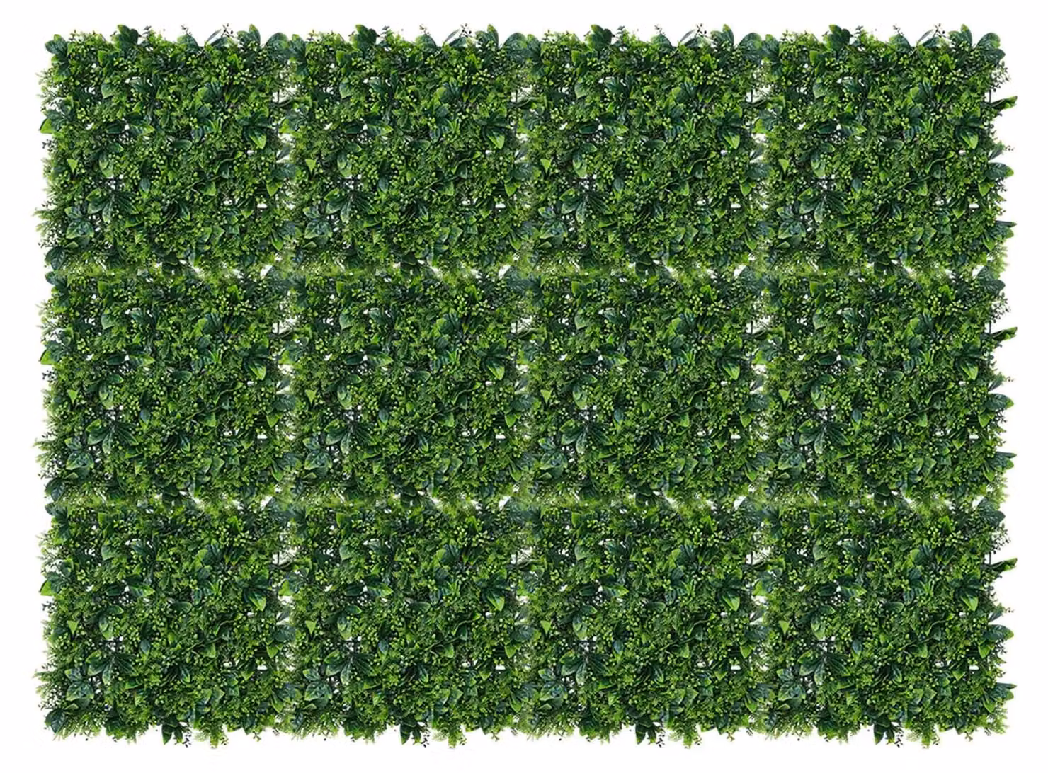 Pannelli murali con piante artificiali - 50 x 50 cm - Tappeti in bosso - Resistenti ai raggi UV - Decorazioni per giardino - Set da 12 - Verde A