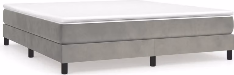 Struttura Letto a Rete a Molle Grigio Chiaro 180x200 cm Velluto