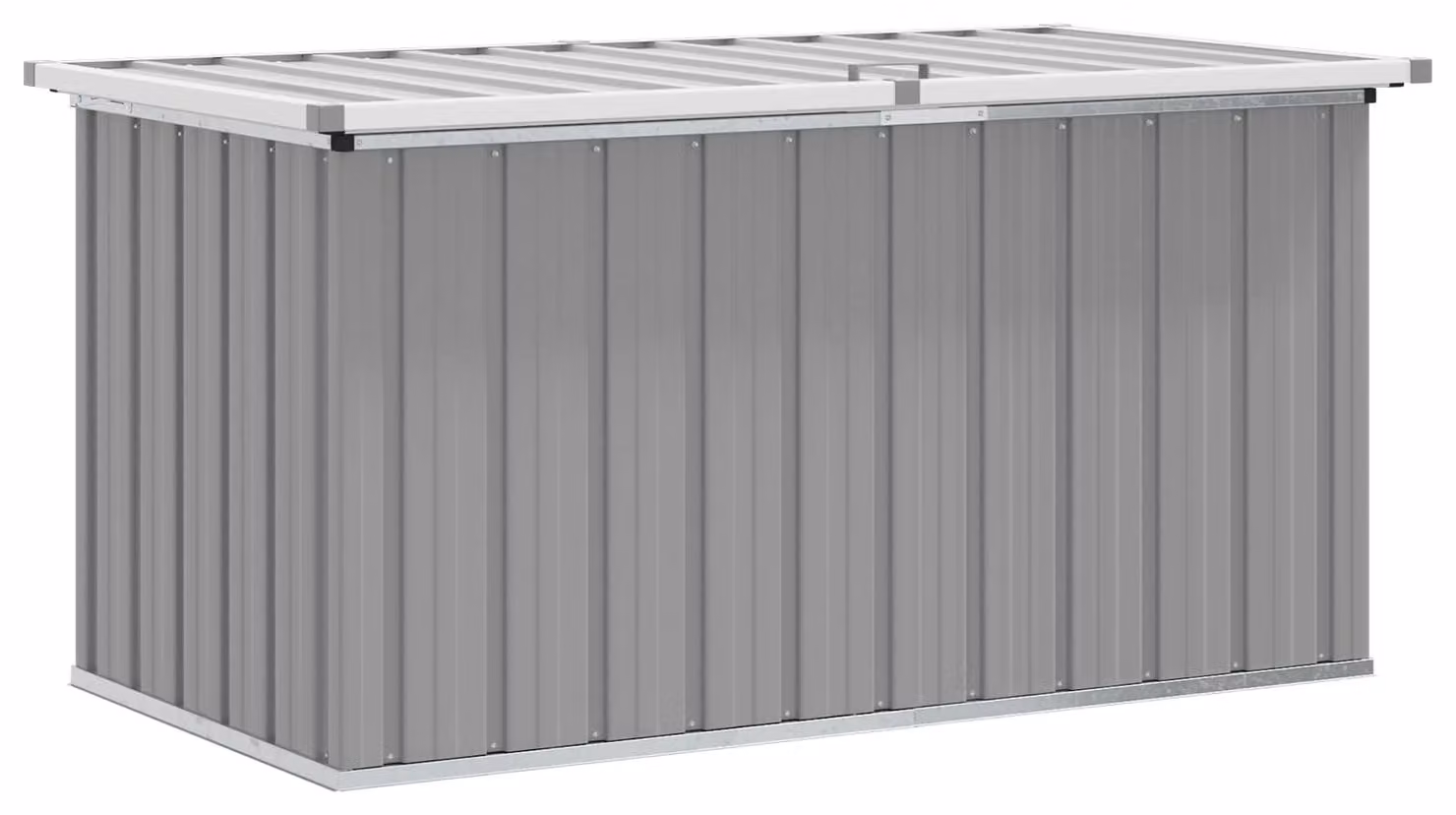 Baule da Giardino Grigio 129x67x65 cm