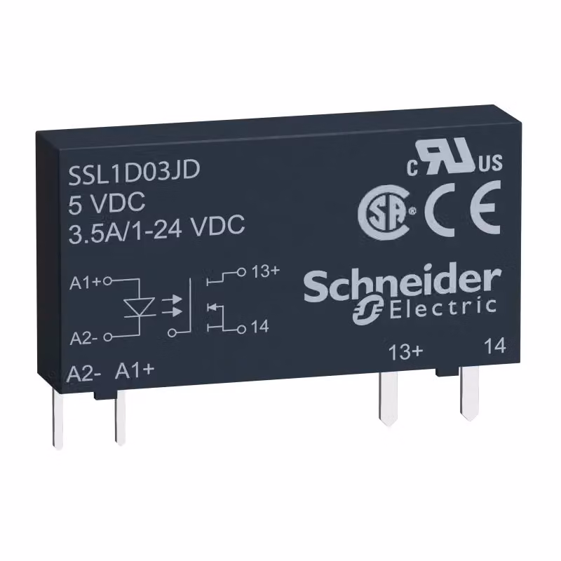 Relè a semiconduttore Schneider Electric, innestabile, E: 15-30 VCC, A: 1-24 VCC, 3,5 A SSL1D03BD