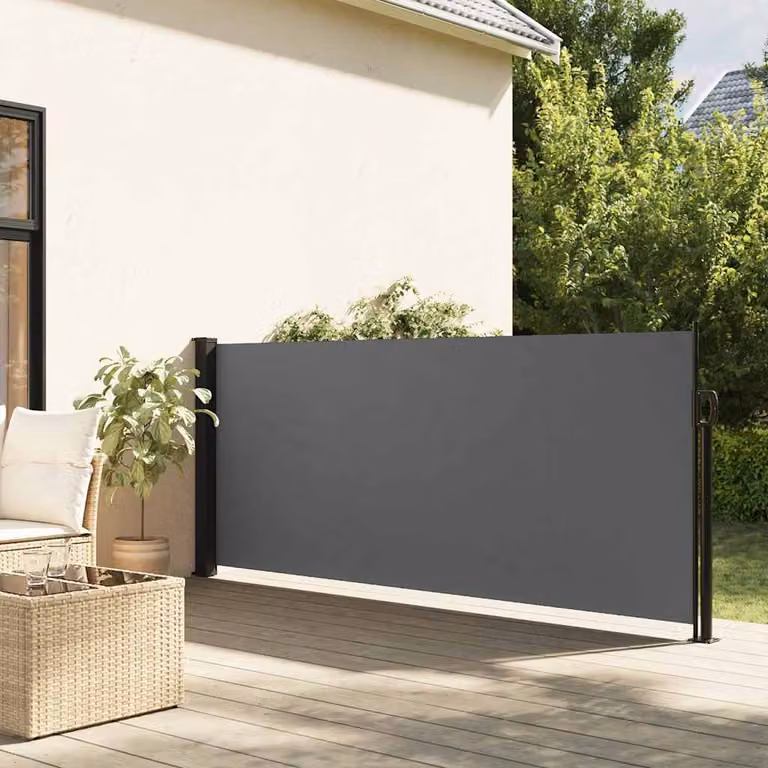 vidaXL Tenda da sole laterale retrattile antracite L: 600 cm, H: 120 cm