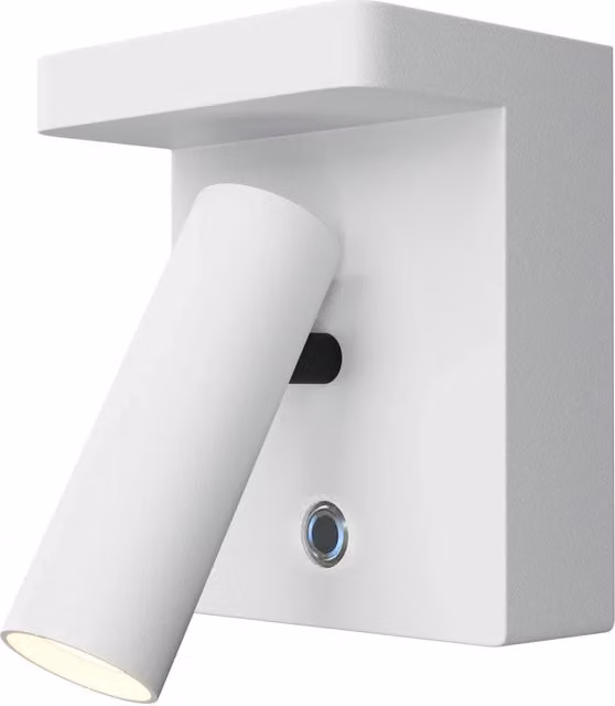 Applique moderna Maytoni Aron con luce LED integrata in alluminio bianco