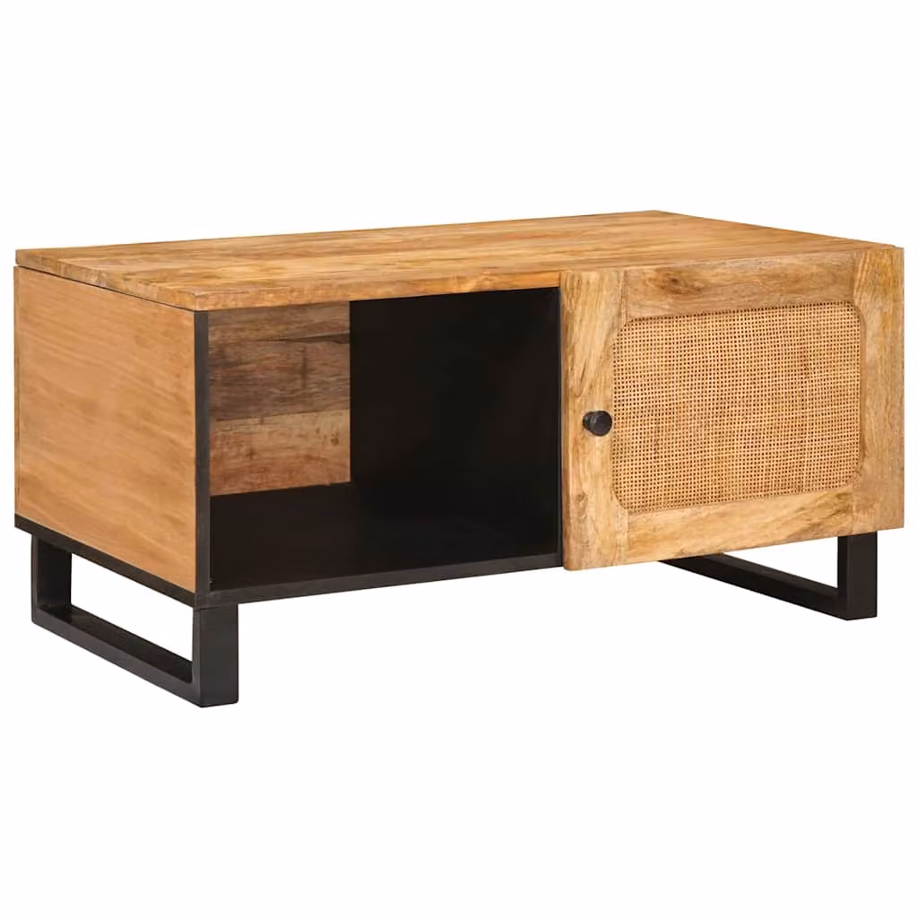 Tavolino da salotto vidaXL in legno di mango naturale marrone L: 80 cm, P: 50 cm, H: 40 cm