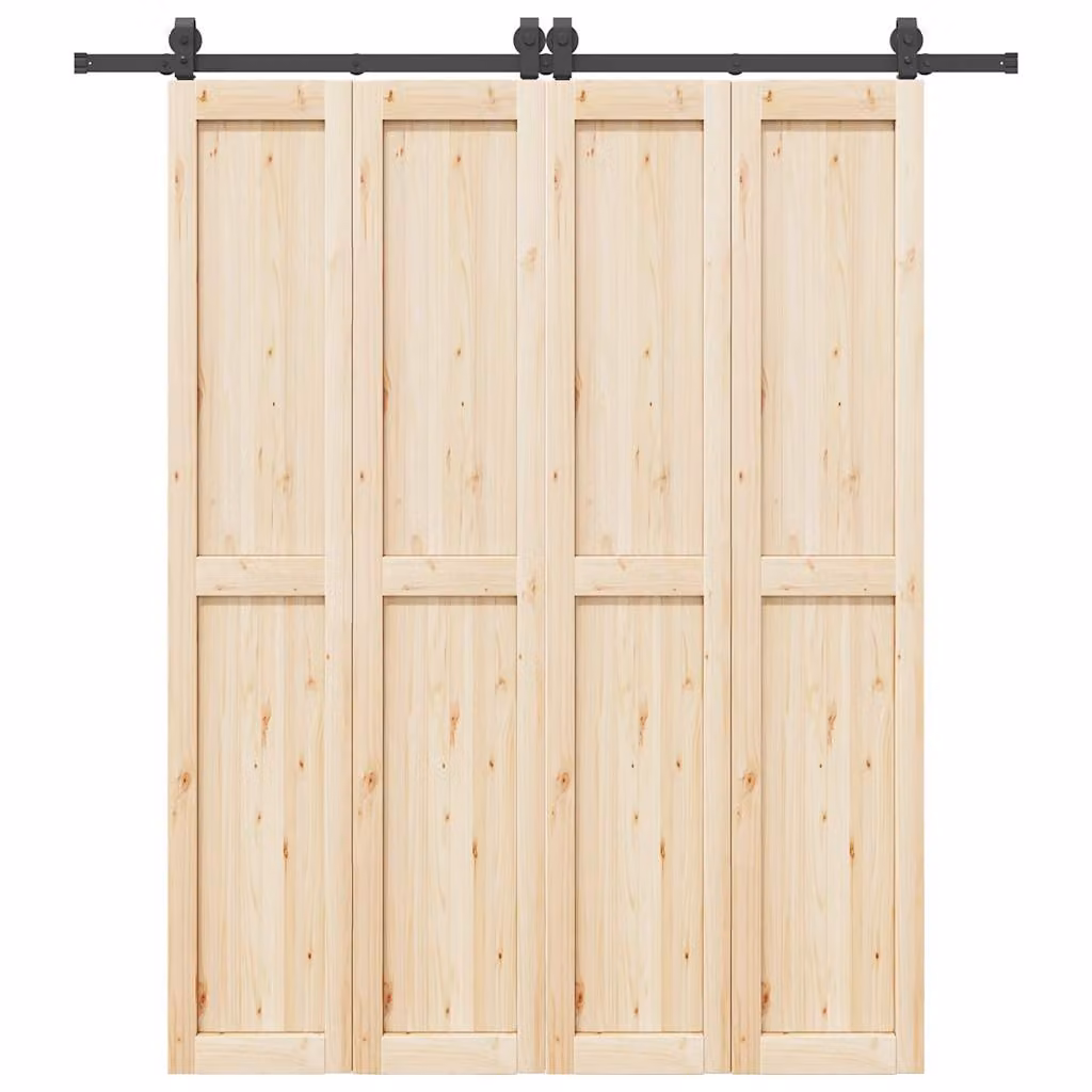vidaXL Kit di Binari per Porte Scorrevoli in Acciaio Nero Opaco