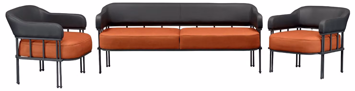 Set 3tlg Sofagarnitur Sessel Möbel Wohnzimmer Leder Polster Couchen Modern