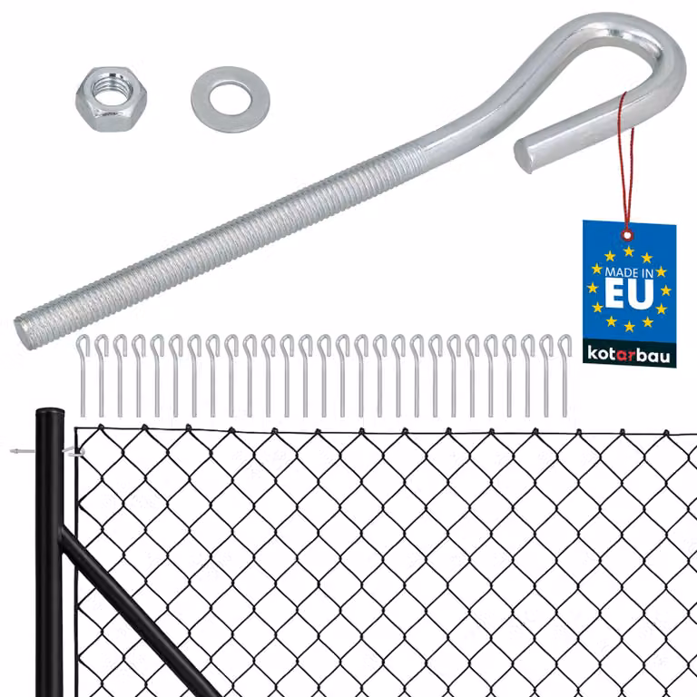 KOTARBAU® 25 Pezzi Tendifilo per Recinzione M8 Tenditore Filo Tendicavo per Filo Acciaio Tendifilo Chiuso Gancio a Vite con Dado e Rondella Argento