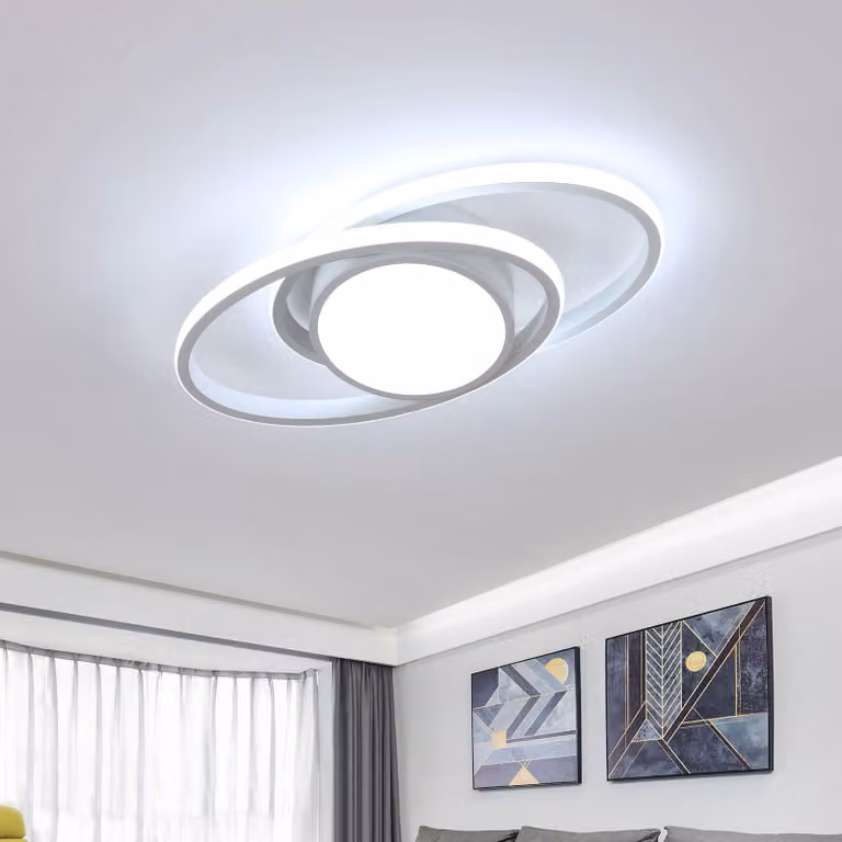 Plafoniera LED Osairous 39W, 6500K, 4290LM, rotonda, diametro 38CM. Plafoniera LED moderna per soggiorno, camera da letto, corridoio, sala da pranzo (bianca). [Classe di efficienza energetica E]