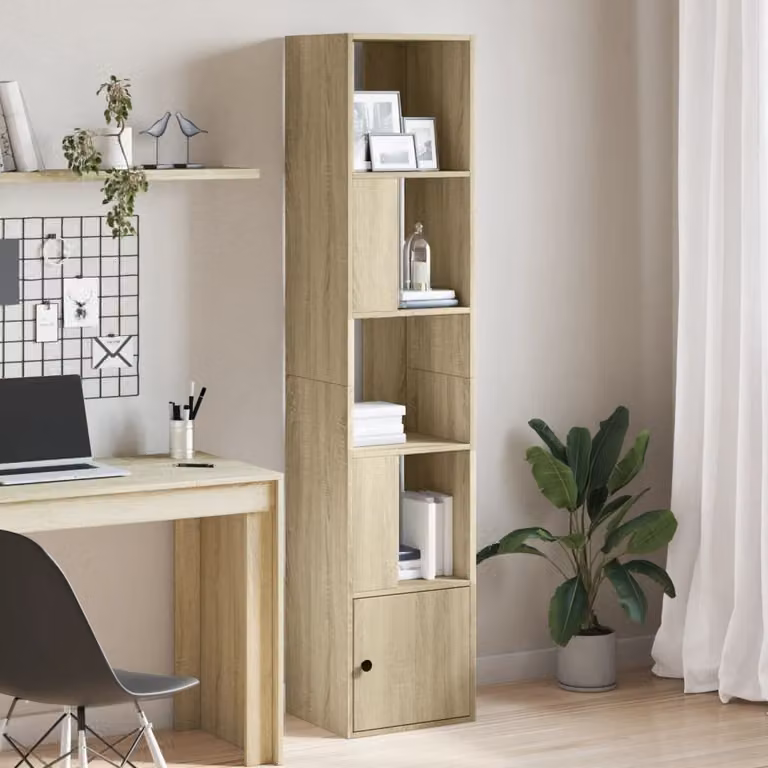 Libreria moderna vidaXL in legno multistrato color rovere sonoma, L: 40 cm, P: 36 cm, H: 189 cm