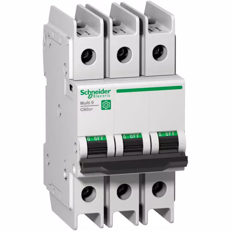 Schneider Electric Multi 9 Interruttore LS OEM C60BP a 3 poli, 8 A, caratteristica C, 10 kA, 480Y/277 V, UL489, M9F42308