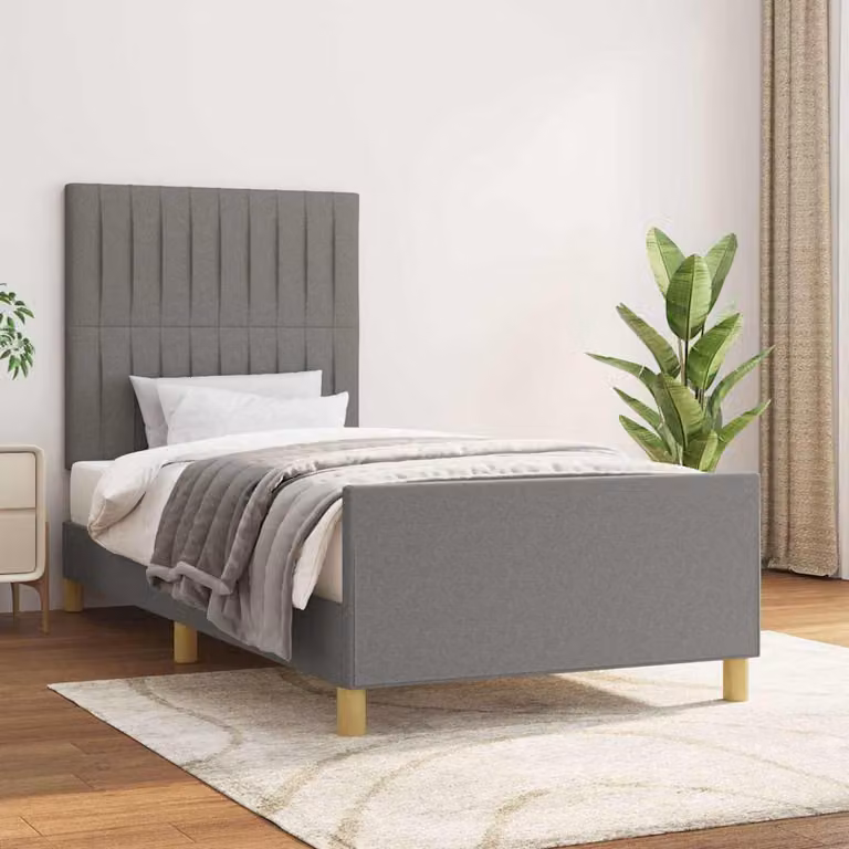vidaXL Giroletto senza Materasso Grigio Scuro L: 80 cm, P: 200 cm