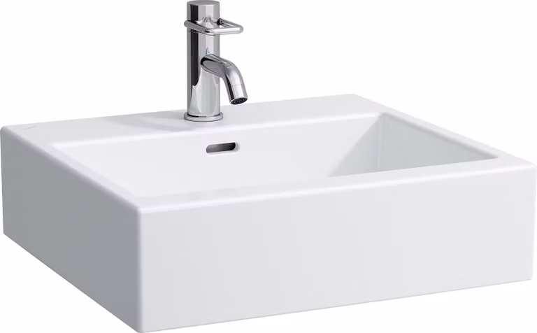 LAUFEN Living City lavabo à poser, 3 trous pour robinet, avec trop-plein, 500x460mm, blanc, H8174320001081, H8174320001081