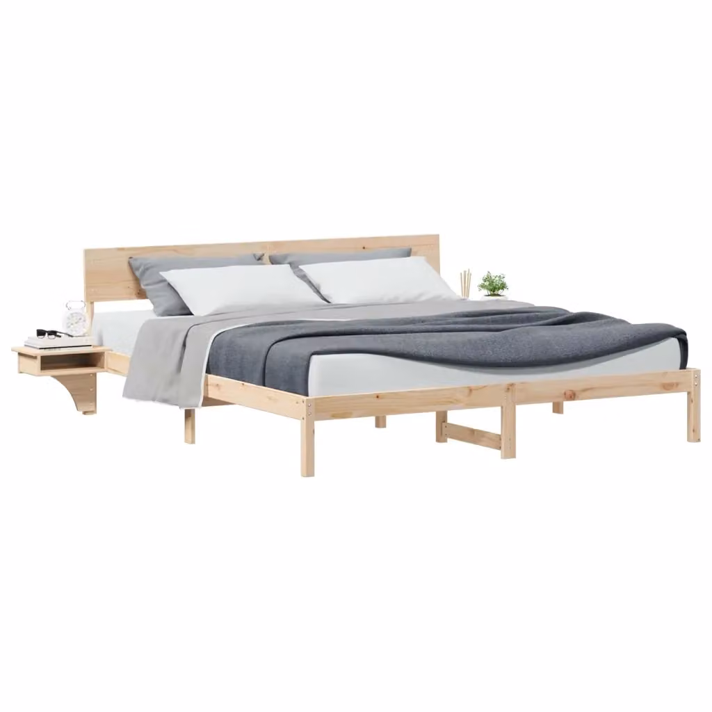 Struttura del letto vidaXL in pino massello marrone L/P/H: 200 x 200 x 210 cm – 2