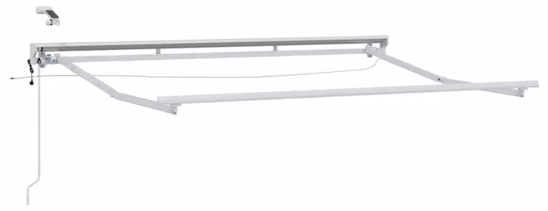 Telaio tenda elettrica con LED Bianco 3 x 2 m Alluminio