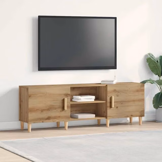 Mobile TV-Credenza per TV-Console TV rovere artigianale 150 x 30 x 50 cm Legno multistrato 571913
