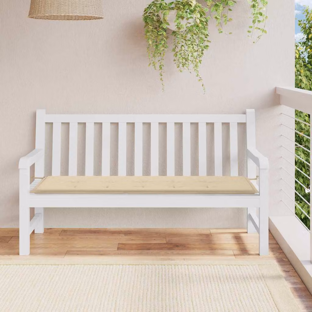 Cuscino per panca vidaXL beige in tessuto Oxford impermeabile e traspirante L/P/H: 150 x 50 x 3 cm