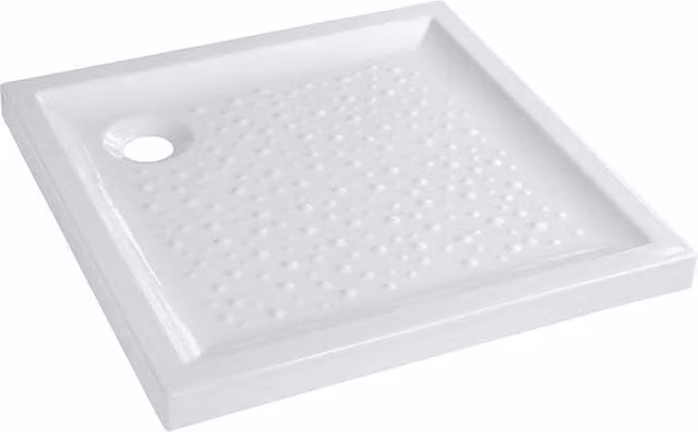 Piatto doccia quadrato Bastia Geberit in ceramica bianco L/P/H: 70 x 70 x 7 cm