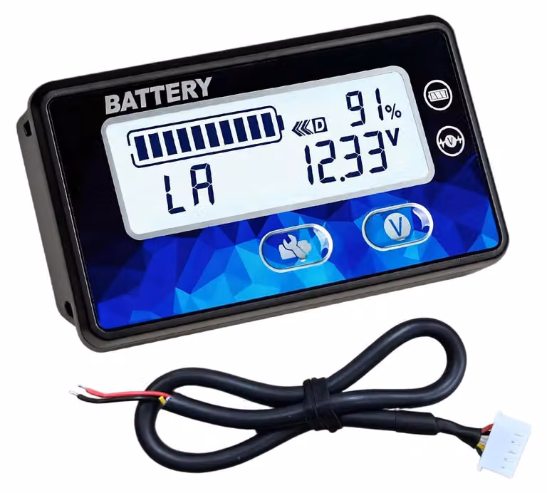 Misuratore di livello batteria LCD, 12-48V, compatibile con batterie al piombo, LiFePO4 e al litio