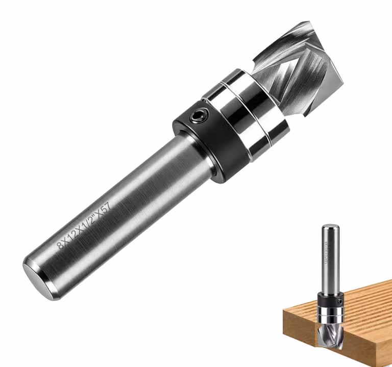 Spire a spirale VHM con gambo da 8 mm per lavorazione del legno