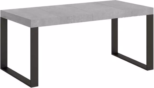Tavolo allungabile Itamoby moderno rettangolare colore grigio e antracite L/P/H: 90 x 90 x 77 cm (estendibile fino a 246 cm)