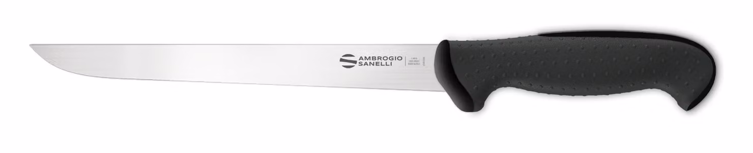 Coltello filettare flessibile linea Tecna di Sanelli Ambrogio, lama cm 22, manico nero