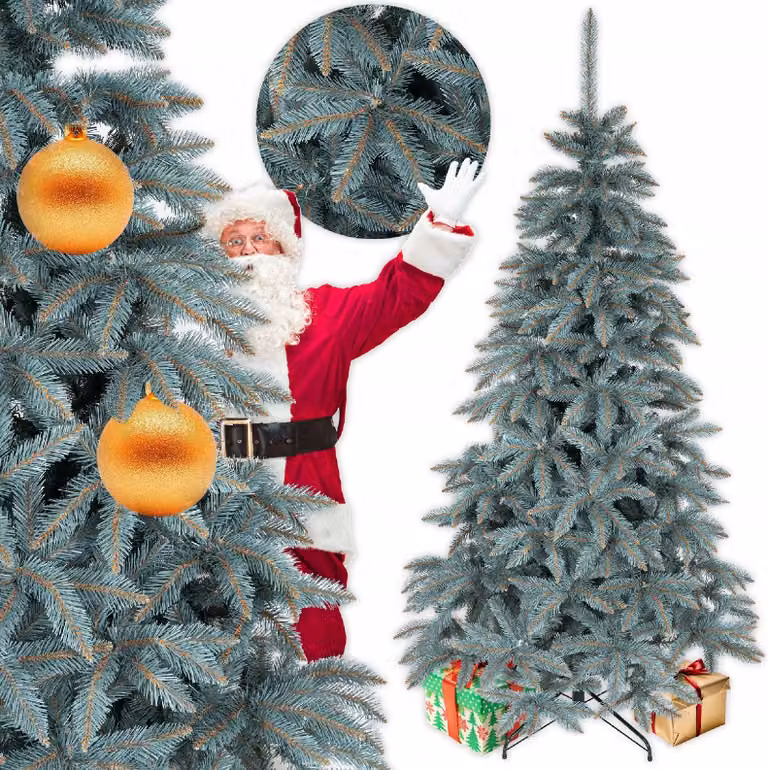 Albero di Natale artificiale come un vero abete rosso, 220 cm, denso, bello, edizione limitata