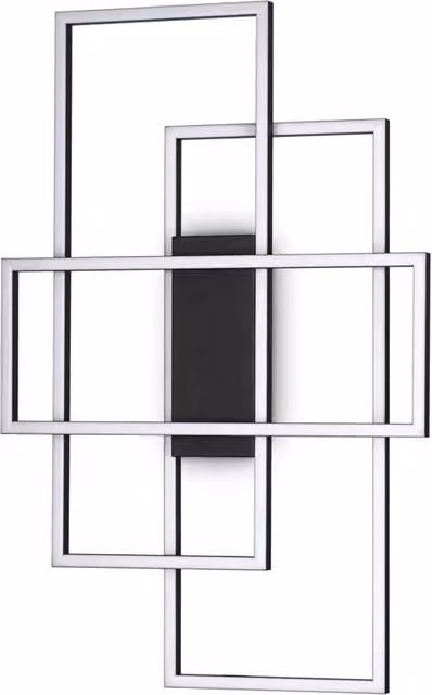 Plafoniera Moderna IDEAL LUX Rettangolare in Metallo Nero con LED 31W Luce Calda 3000K