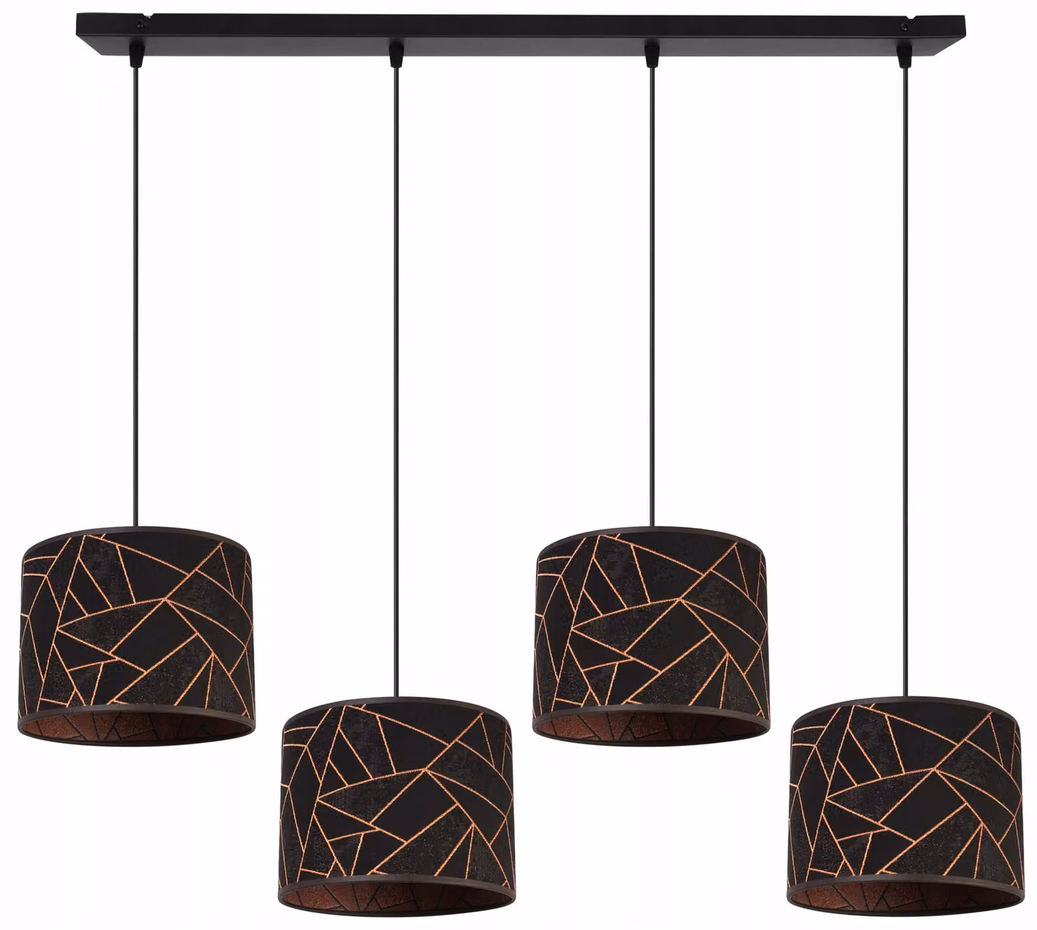 Lampada a sospensione, lampadario, paralume, motivo, rame