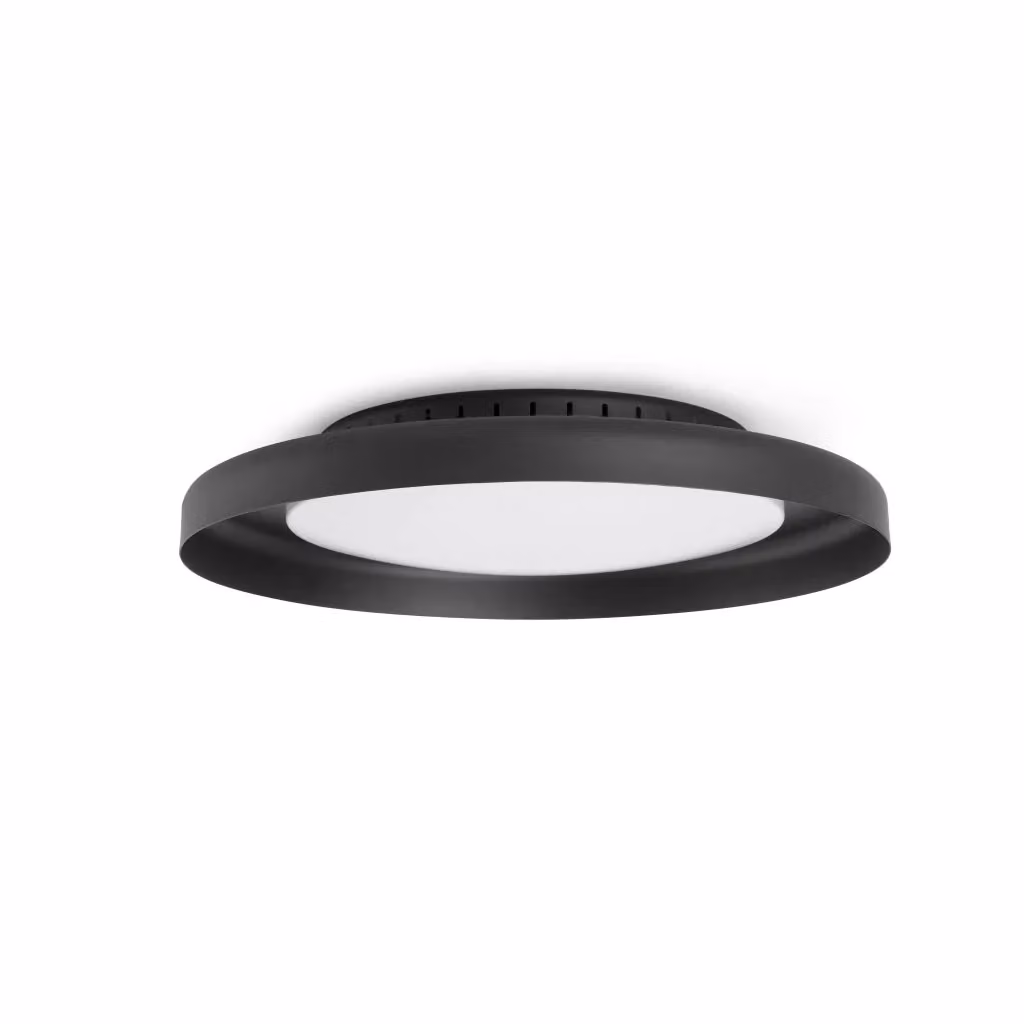 Plafoniera da interno Faro Barcelona in metallo nero con luce LED luce bianca calda – 2