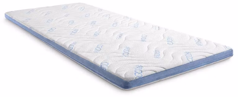 Topper in schiuma a memoria di forma CloudComfort, dimensioni 100 x 200 cm, altezza 7 cm, livello di rigidità H2/H3, topper a 7 zone con rivestimento termoregolatore che favorisce la traspirazione