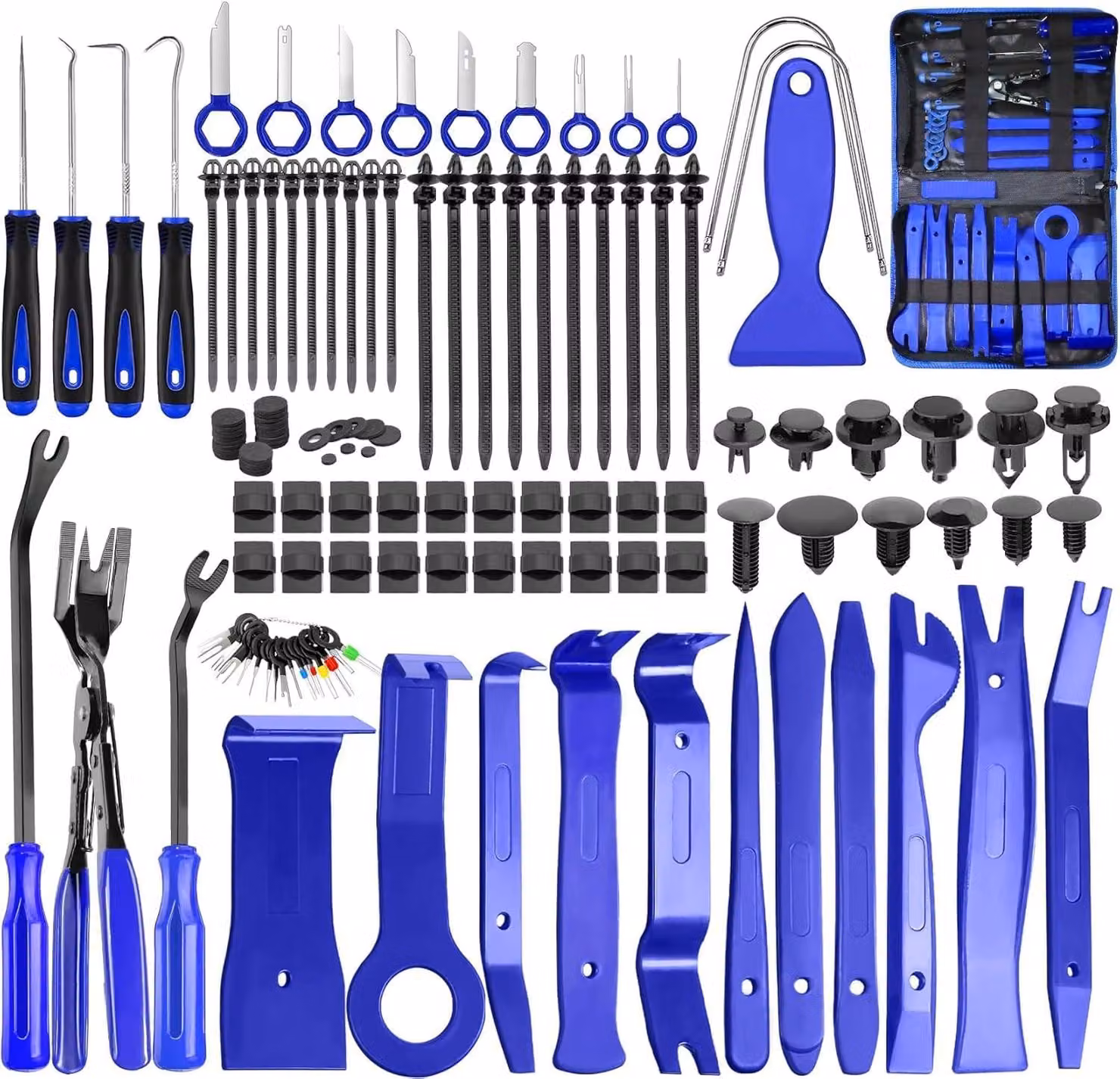 Kit di strumenti per la rimozione di rivestimenti interni per auto, composto da 238 pezzi