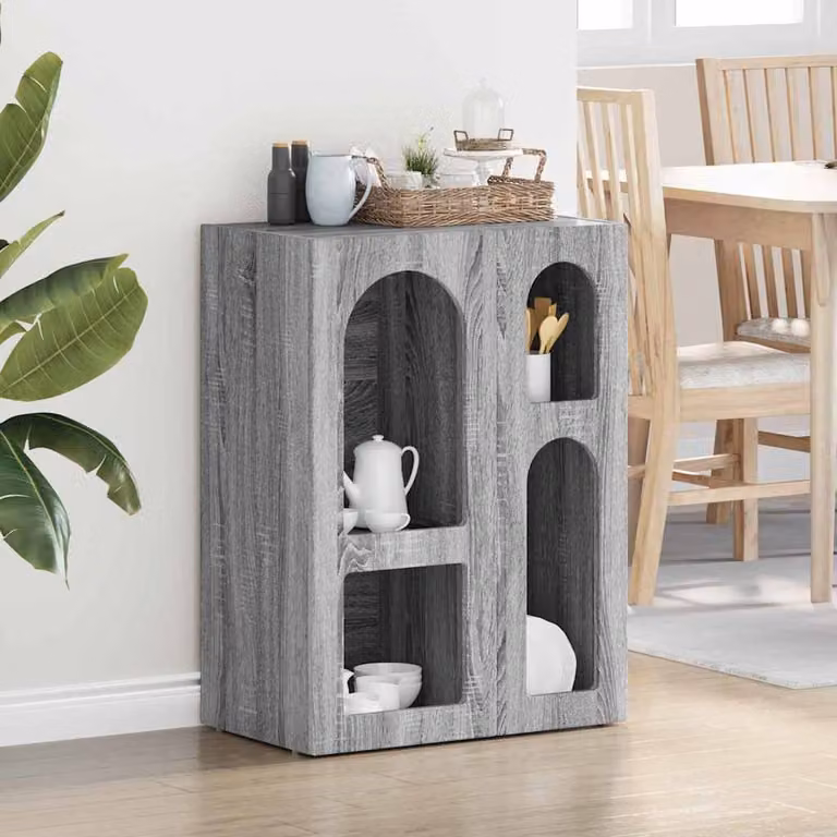 Credenza moderna vidaXL ELST in MDF Grigio Sonoma L/P/H: 59 x 35 x 80.5 cm