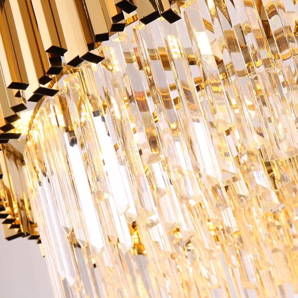Lampada a sospensione Toolight App601-c in metallo e cristallo color oro/ottone con luce bianca calda – 2