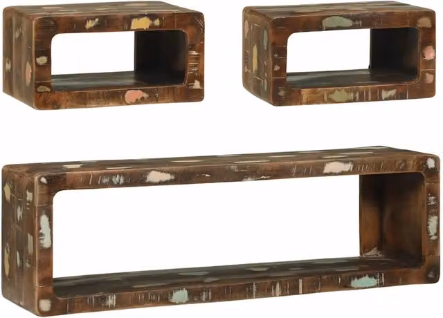 Set di 3 mobili TV moderni vidaXL in legno multicolore L/P/H: 100 x 30 x 32 cm