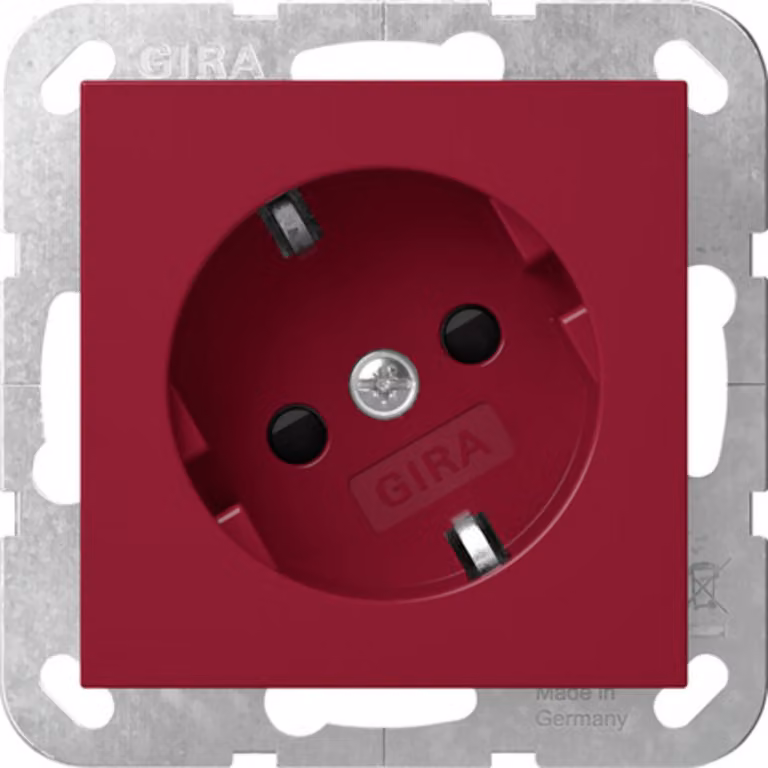 Presa SCHUKO Gira 30° + SP WSV Sistema 55 Rosso 4418108