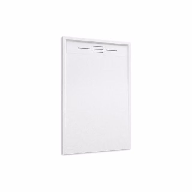 Piatto doccia rettangolare Parama effetto pietra bianco antiscivolo L: 80 cm, P: 100 cm – 1