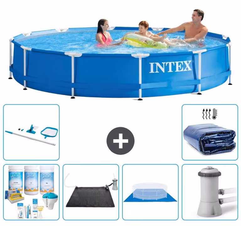 Piscina fuori terra a struttura - 366x76 cm - 7 pezzi - Modello S20437