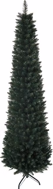 Albero di Natale artificiale HOMCOM verde con base pieghevole in PVC e metallo, H: 180 cm, Φ: 56 cm
