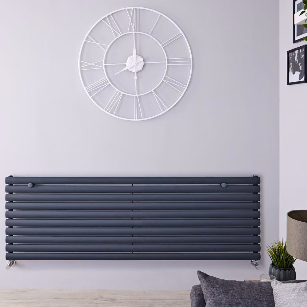 Radiatore di Design Orizzontale - Pannello Singolo - 236mm x 1600mm - Antracite - Revive