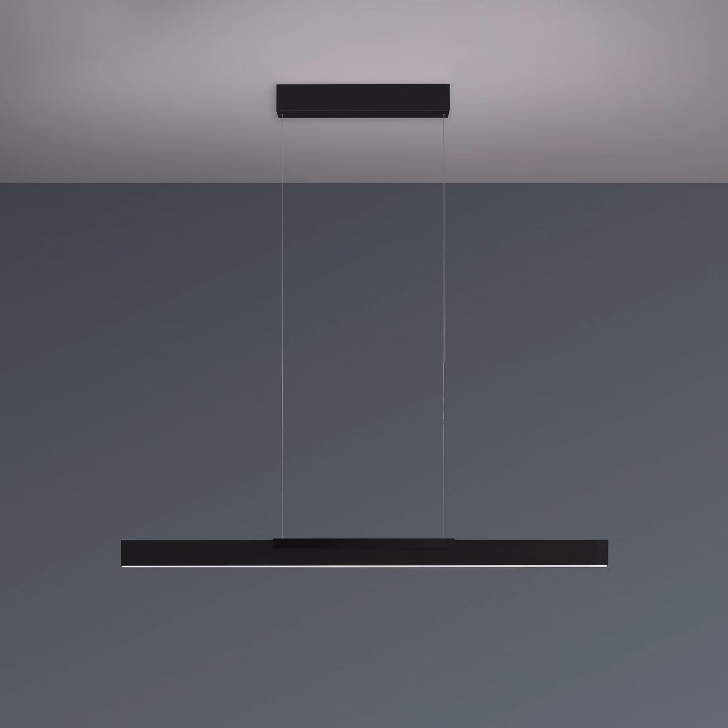 BOPP Lampada LED a sospensione Bopp Nano 2.0, lunghezza 100 cm, nera, metallo dimmerabile, Nero, Soggiorno / Sala da pranzo, Alluminio, Moderno